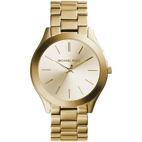 michael kors slim runway gold tone &|michael kors watch mk8507.